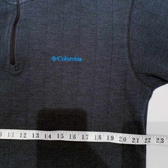 Columbia Men's Quarter zip Knit Sweater Medium Gray - Picture 6 of 10